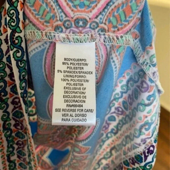 Like new Sandra Darren long sleeve boho groovy shift dress - Picture 10 of 11